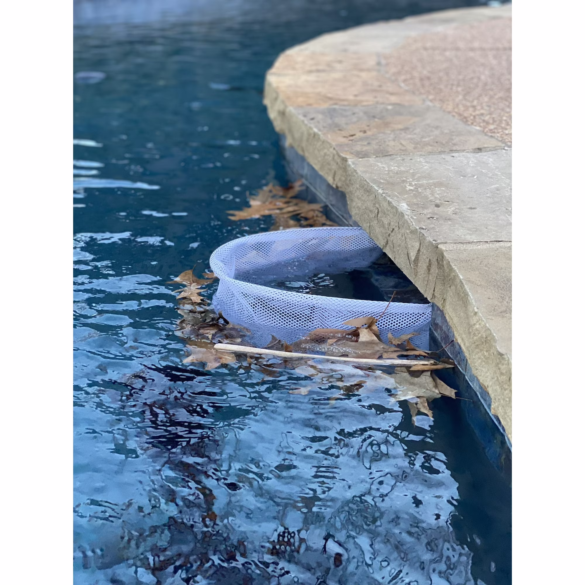 Skimmer Shield installed in a concrete or gunite pool